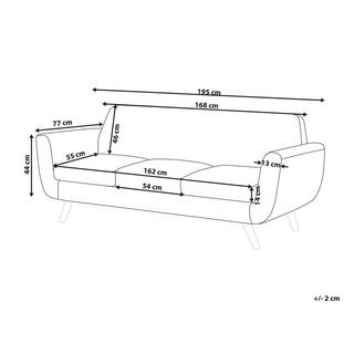 Beliani  Bezug für 3-Sitzer Sofa aus Samtstoff BERNES 