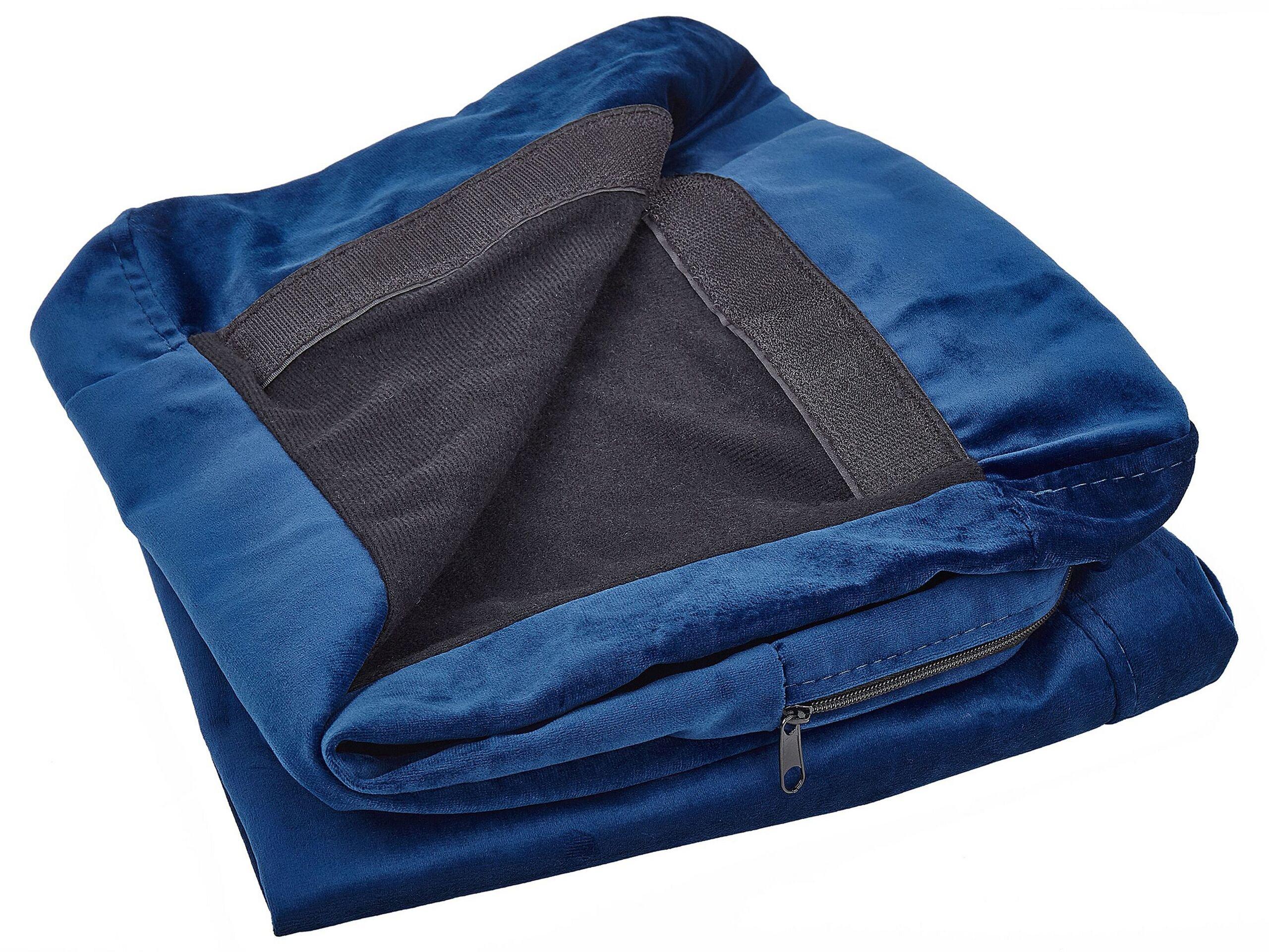 Image of Bezug Für 3-sitzer Sofa Aus Samtstoff Bernes Unisex Dunkelblau ONE SIZE