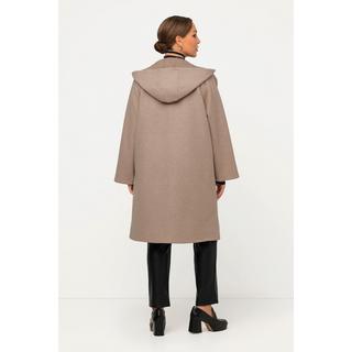 Ulla Popken  Cappotto con effetto lana, gancino e cappuccio 