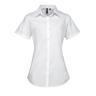PREMIER  Womens/Ladies Supreme Heavy Poplin Short Sleeve Work Shirt (Chemise de travail à manches courtes) Blanc
