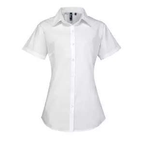 Womens/Ladies Supreme Heavy Poplin Short Sleeve Work Shirt (Chemise de travail à manches courtes)