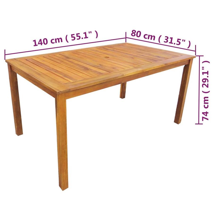 VidaXL Table et chaise d'extérieur bois  