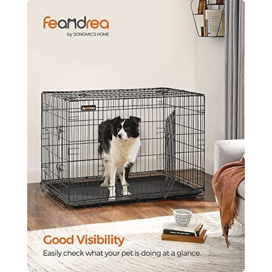 Pricenet  Extra große Hundebox: Sicher, langlebig, Doppeltür-Design 