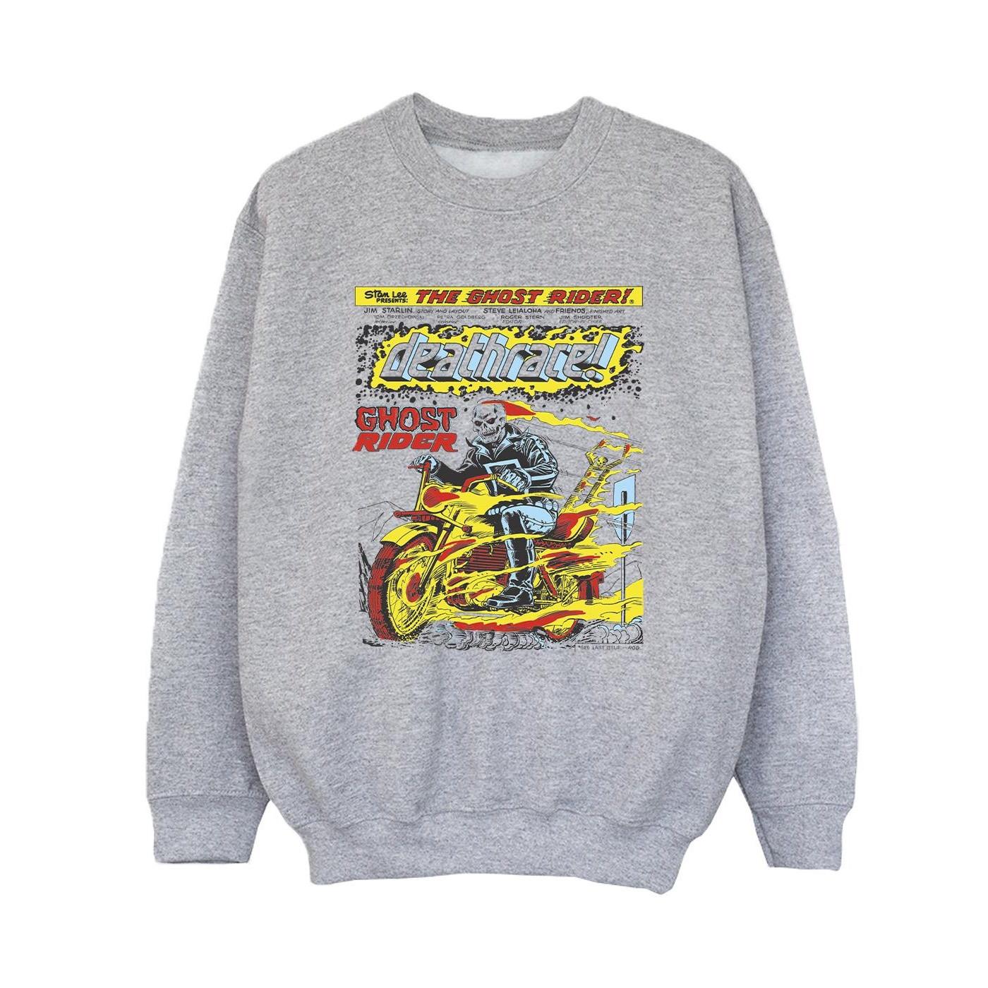 Image of Ghost Rider Chest Deathrace Sweatshirt Jungen Grau 128