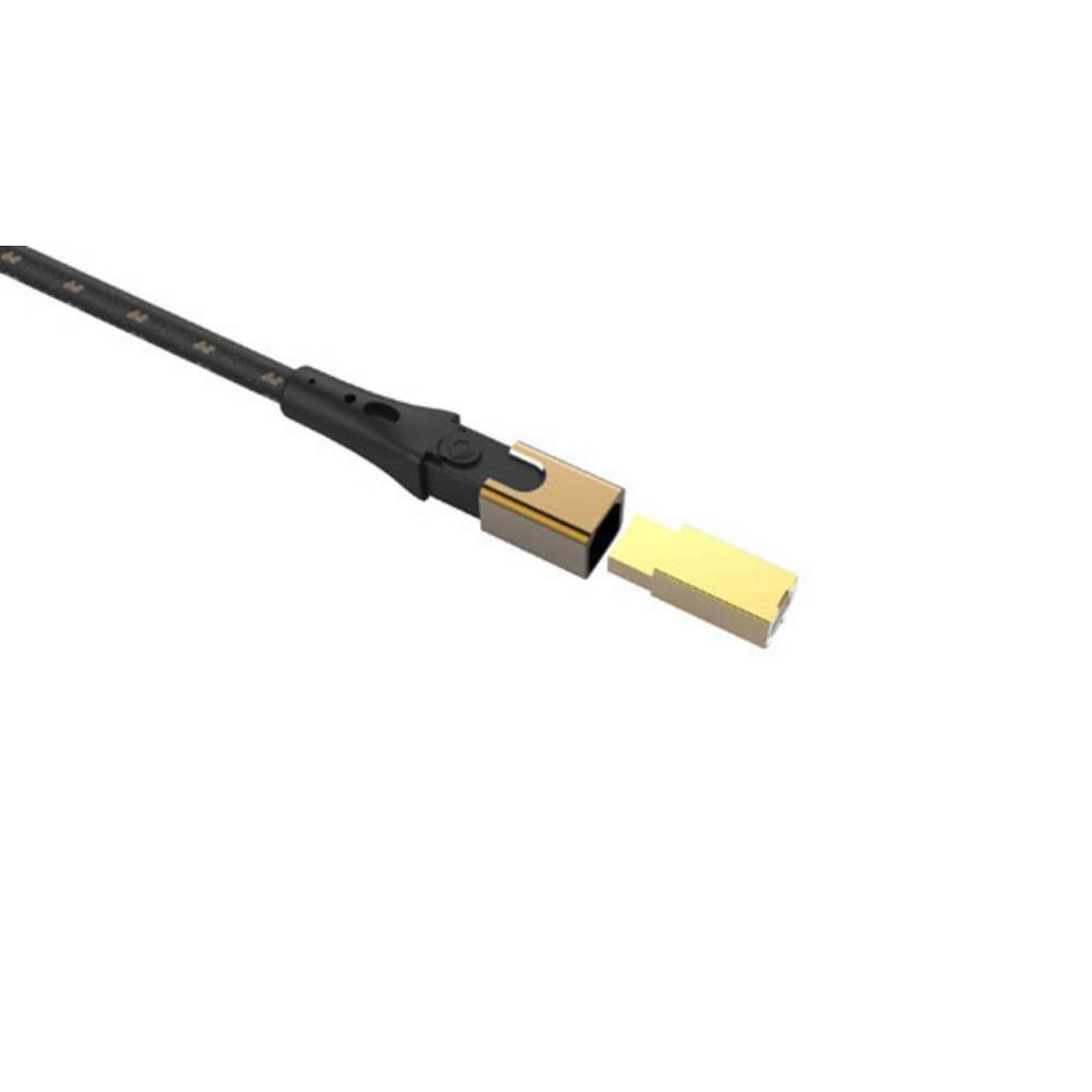 Oehlbach  USB Primus B cavo USB 2 m USB 2.0 USB A USB B Nero, Oro 