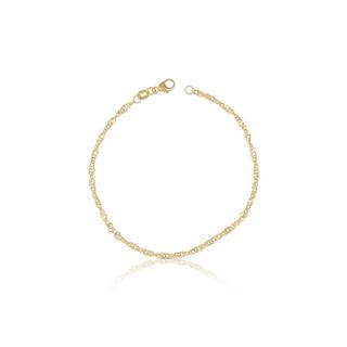 MUAU Schmuck  Bracelet Singapur Gelbgold 750, 19cm, 2.4mm 