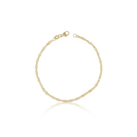 MUAU Schmuck  Bracelet Singapur Gelbgold 750, 19cm, 2.4mm 