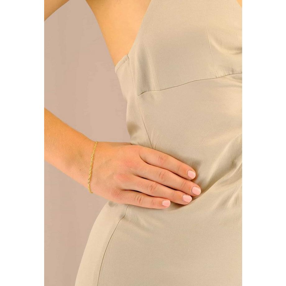 MUAU Schmuck  Bracelet Singapur Gelbgold 750, 19cm, 2.4mm 