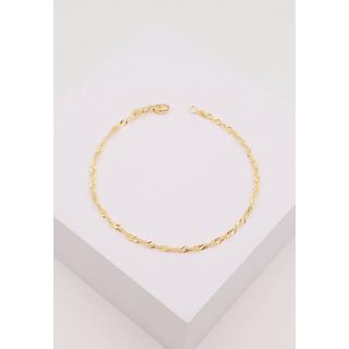 MUAU Schmuck  Bracelet Singapur Gelbgold 750, 19cm, 2.4mm 