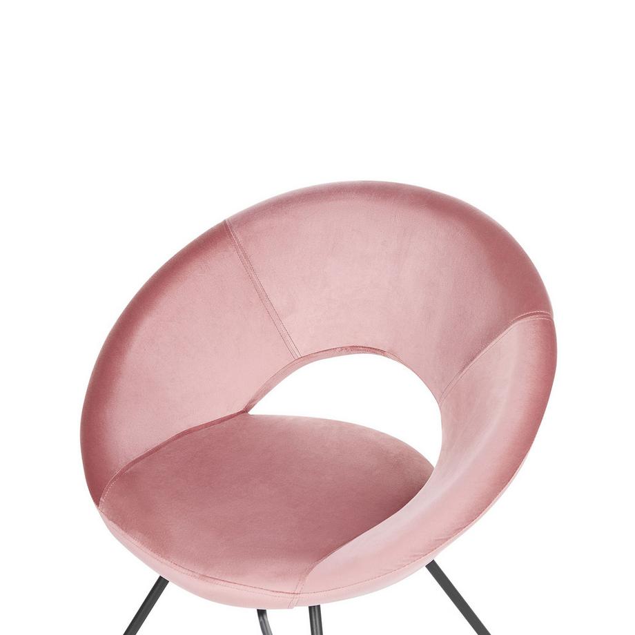 Beliani Sedia da pranzo en Velluto Glamour RACHEL  