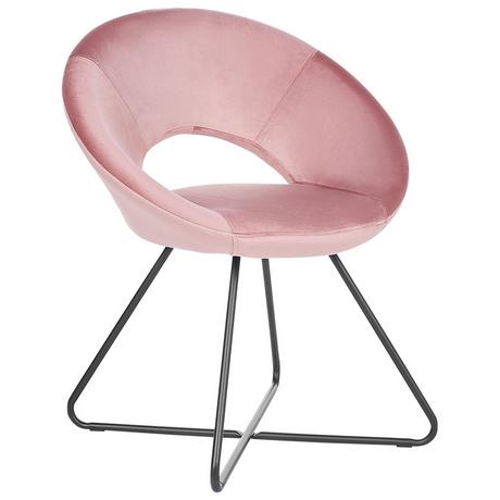 Beliani Chaise de salle à manger en Velours Glamour RACHEL  