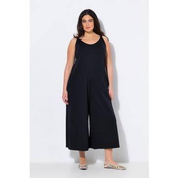 Jersey-Jumpsuit, weites Bein, Ziernaht