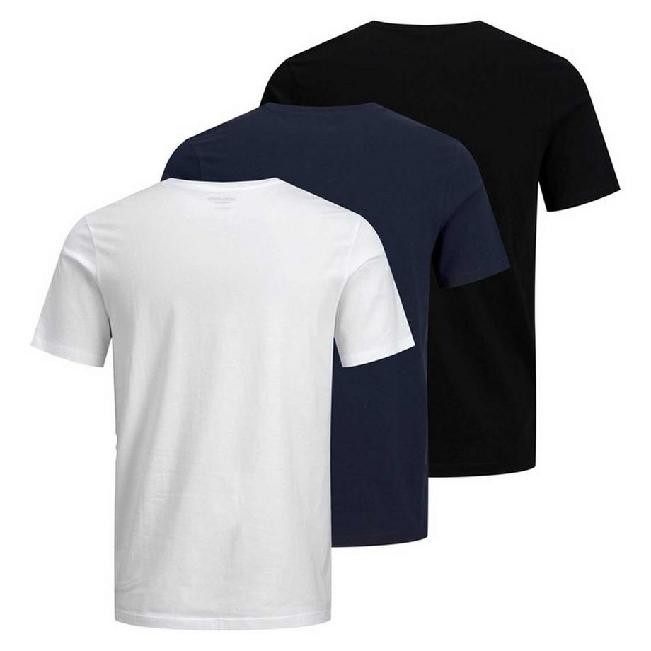 JACK & JONES T-shirt Logo Col Rond Lot de 3  
