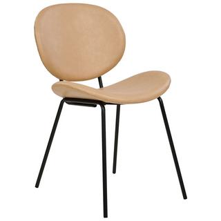 Beliani Lot de 2 chaises en Cuir PU Traditionnel LUANA  