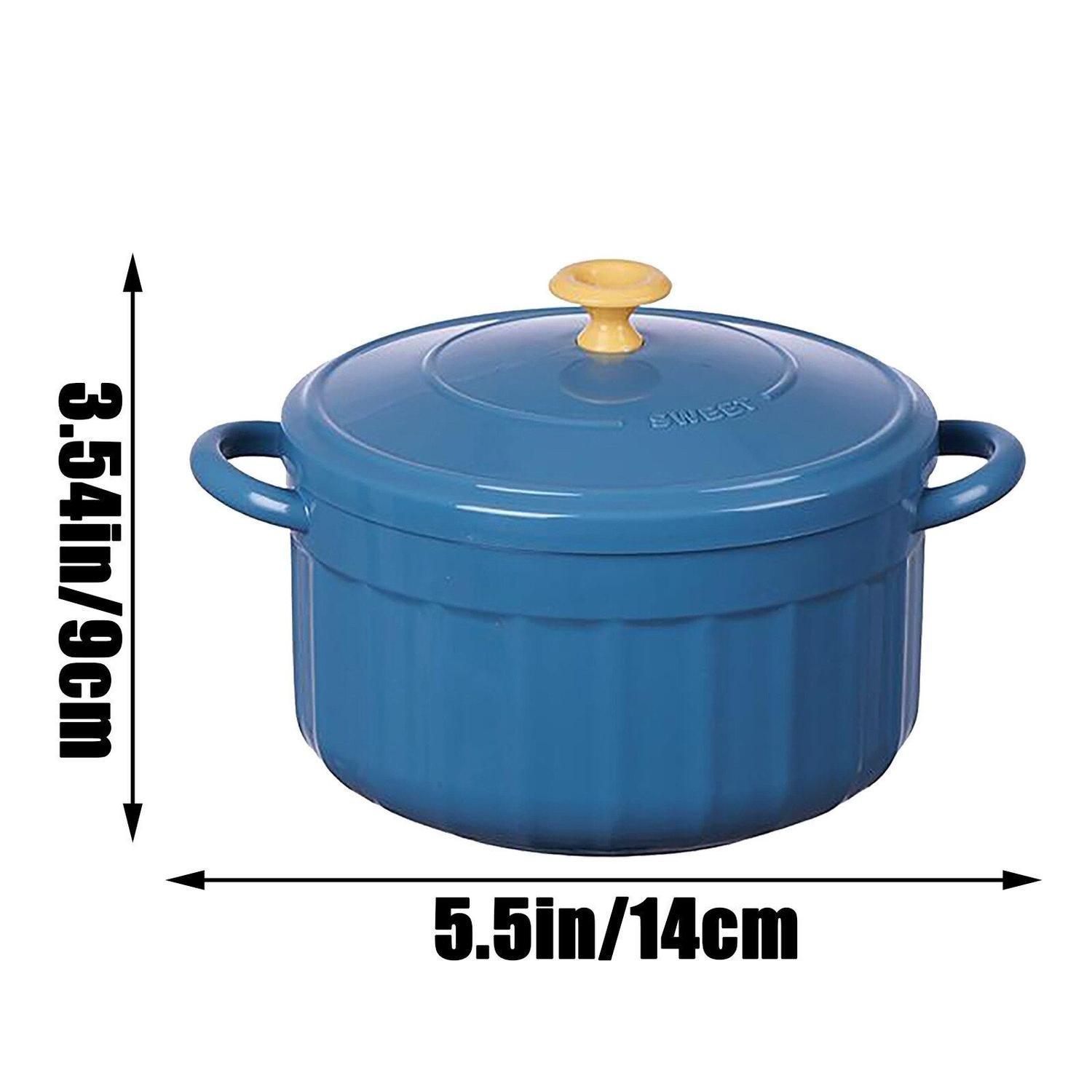 Northio Bol bleu avec couvercle - acier inoxydable - 850 ml  