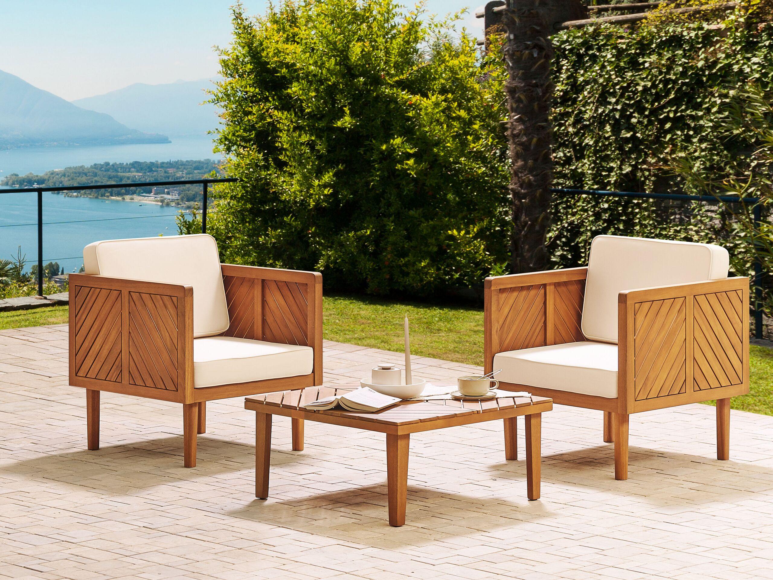 Beliani Bistro Set aus Akazienholz Modern BARATTI  