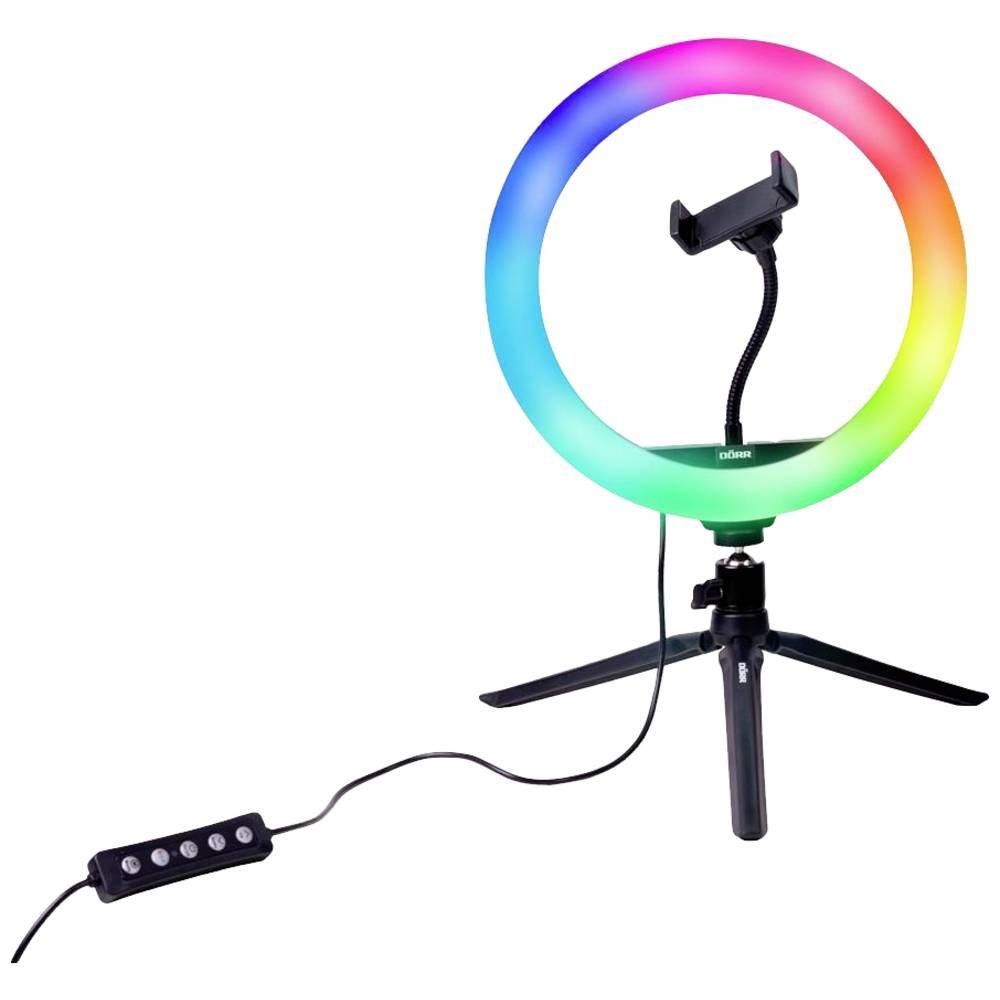 Dörr  Vlogging Kit VL-26 RGB LED Ringleuchte Anzahl LEDs=130 