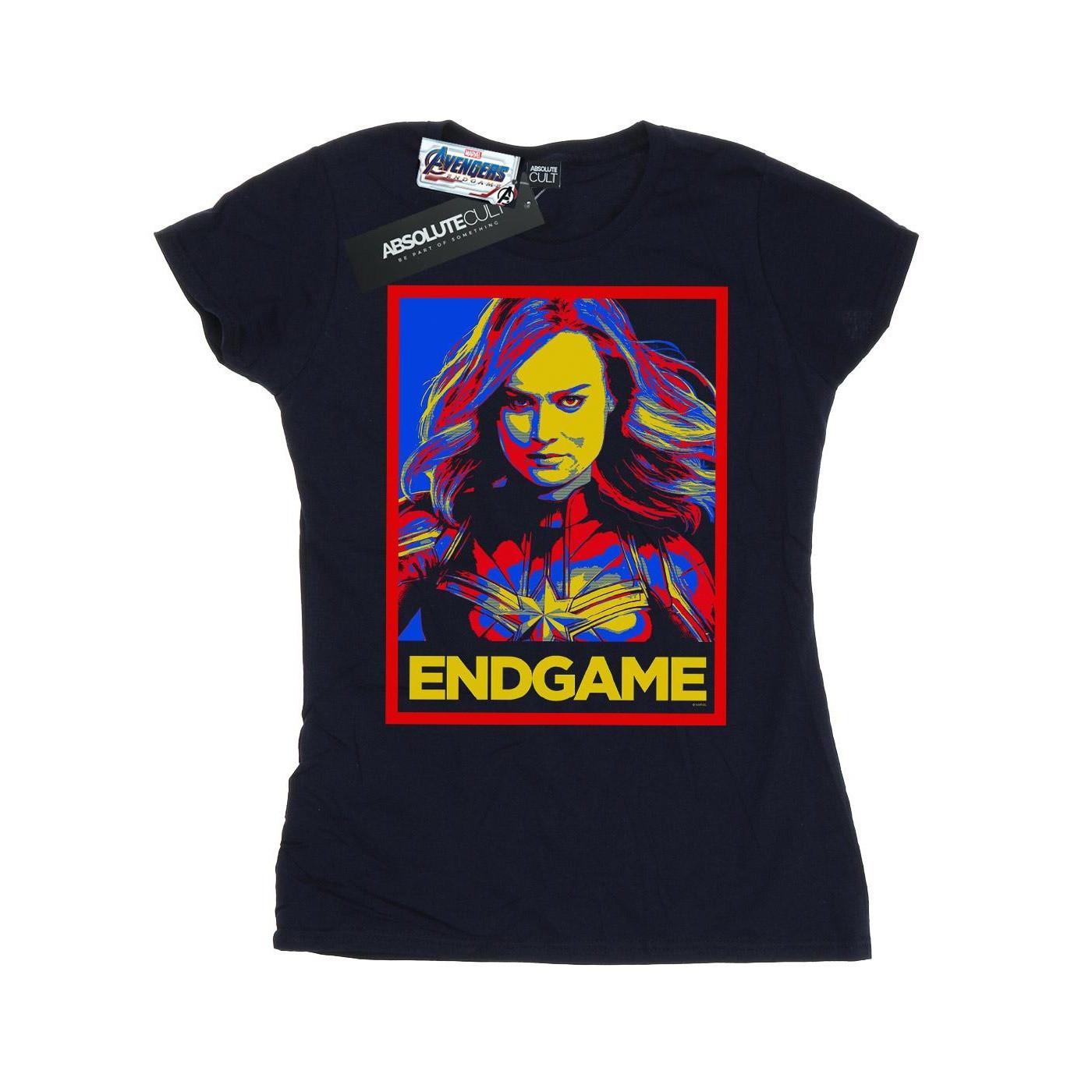 Image of Avengers Endgame Captain Poster Tshirt Damen Marine XL