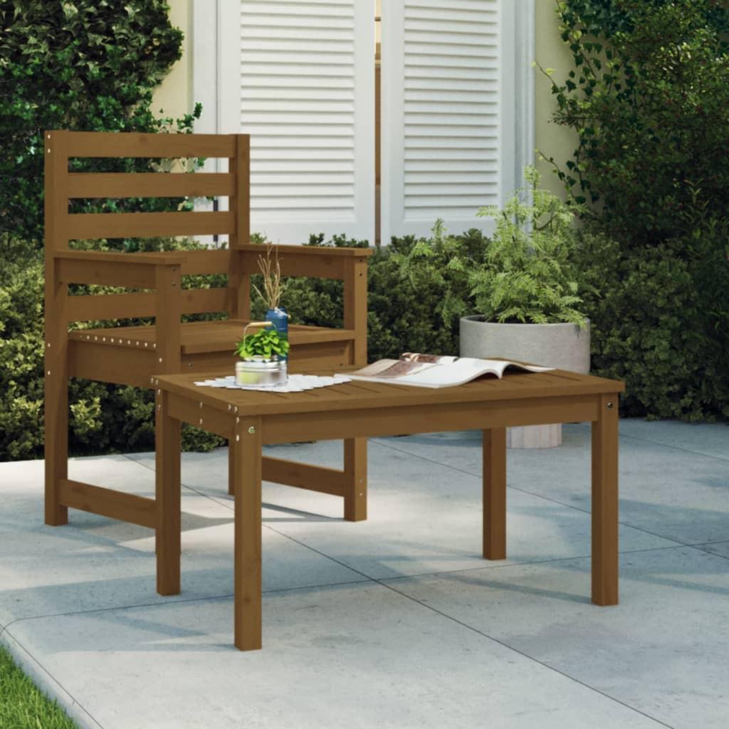 VidaXL Table de jardin bois de pin  