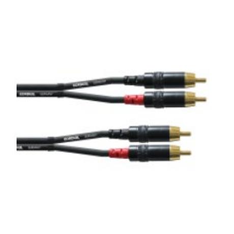 Cordial  Cordial CFU 6 CC Audio-Kabel 6 m 2 x RCA Schwarz 