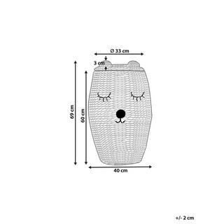 Beliani Korb en Fibre de jacinthe d'eau Boho SAMBUR  