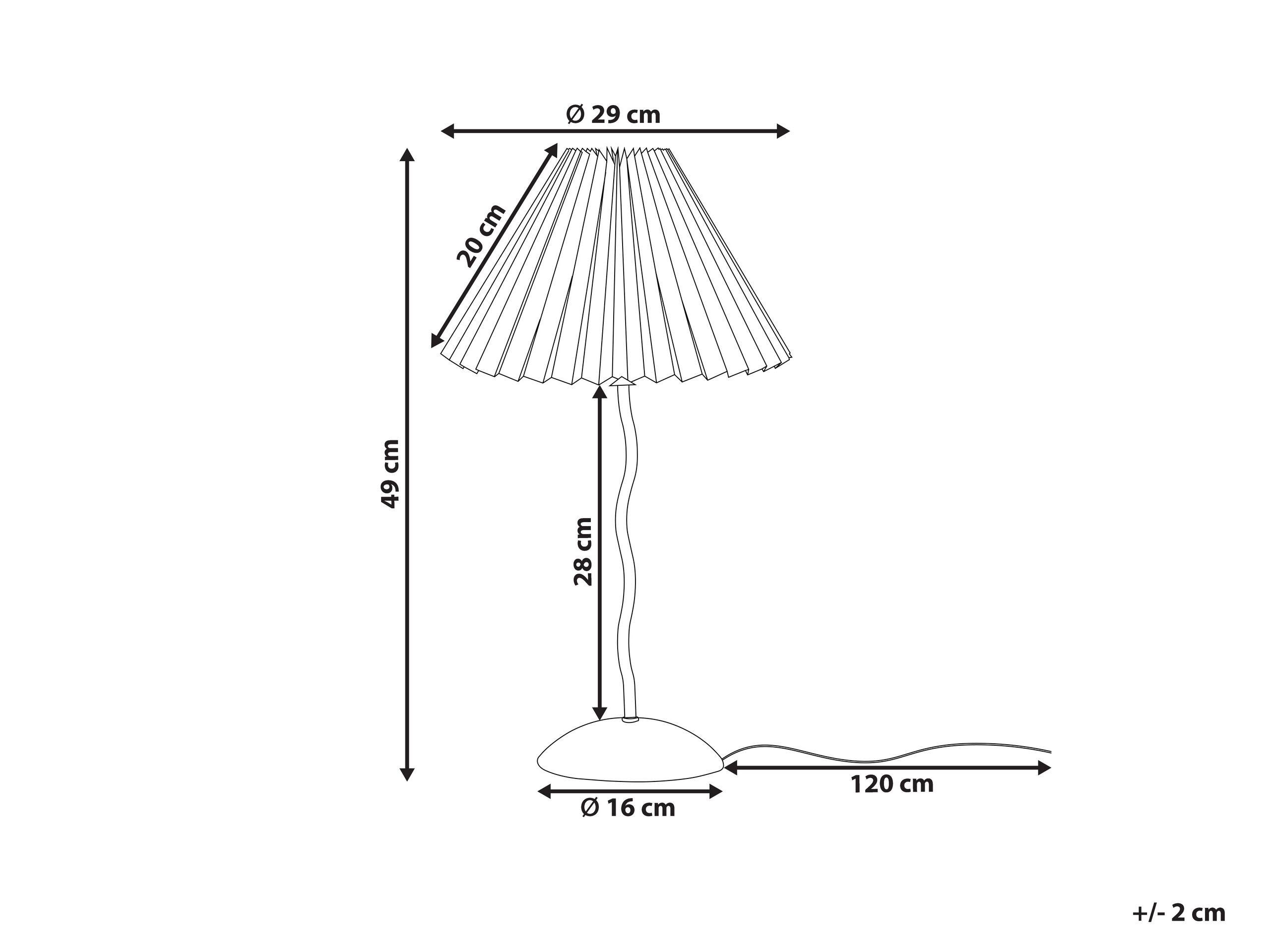 Beliani Lampe à poser en Métal Rustique JIKAWO  