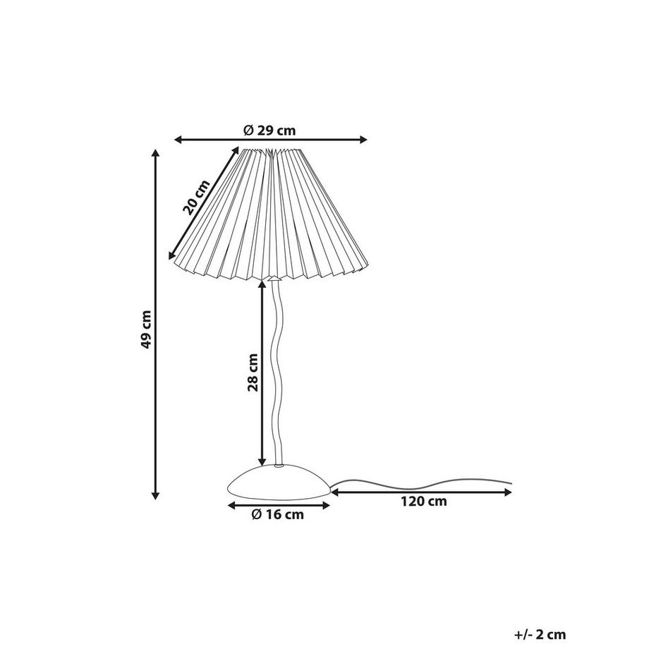 Beliani Lampe à poser en Métal Rétro JIKAWO  