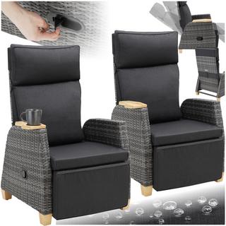 Tectake Poltrona in rattan Pescara Con telaio in alluminio  