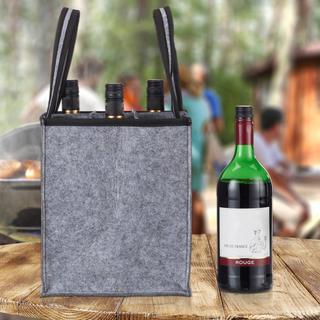 B2X Borsa portabottiglie in feltro per 9 bottiglie di vino  