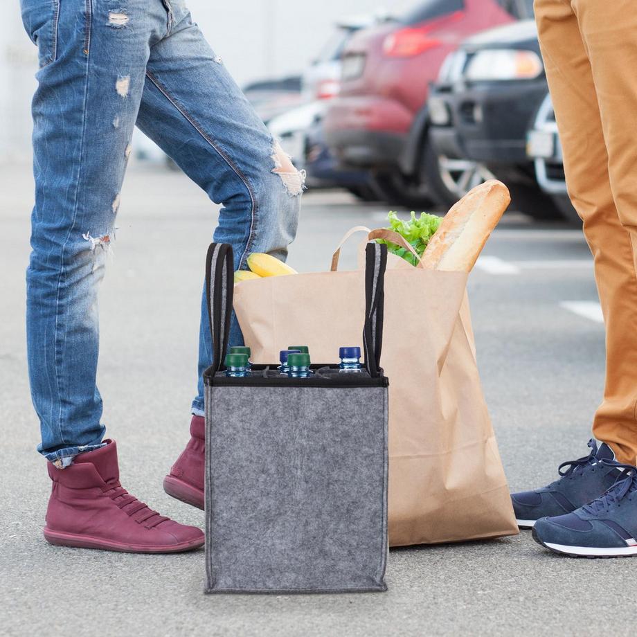 B2X  Borsa portabottiglie in feltro per 9 bottiglie di vino 