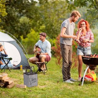 B2X Borsa portabottiglie in feltro per 9 bottiglie di vino  