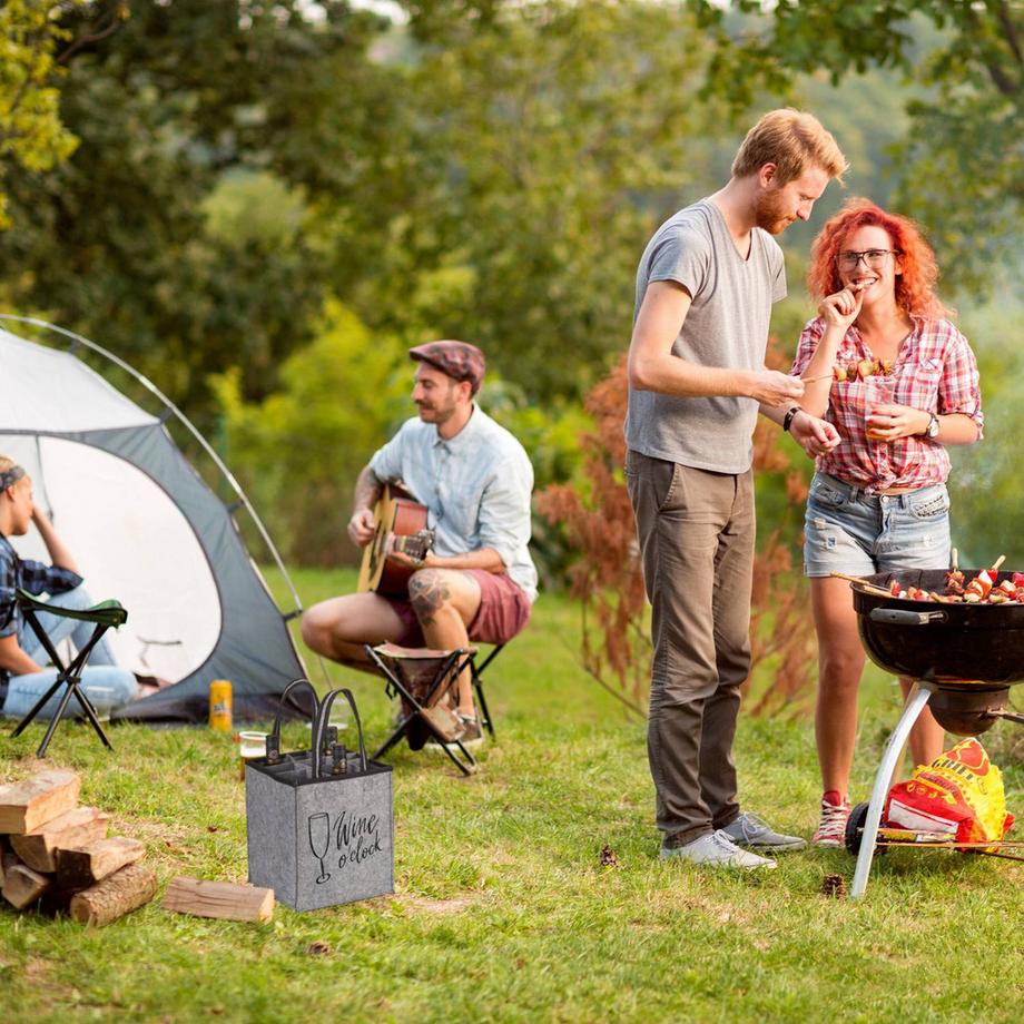 B2X  Borsa portabottiglie in feltro per 9 bottiglie di vino 