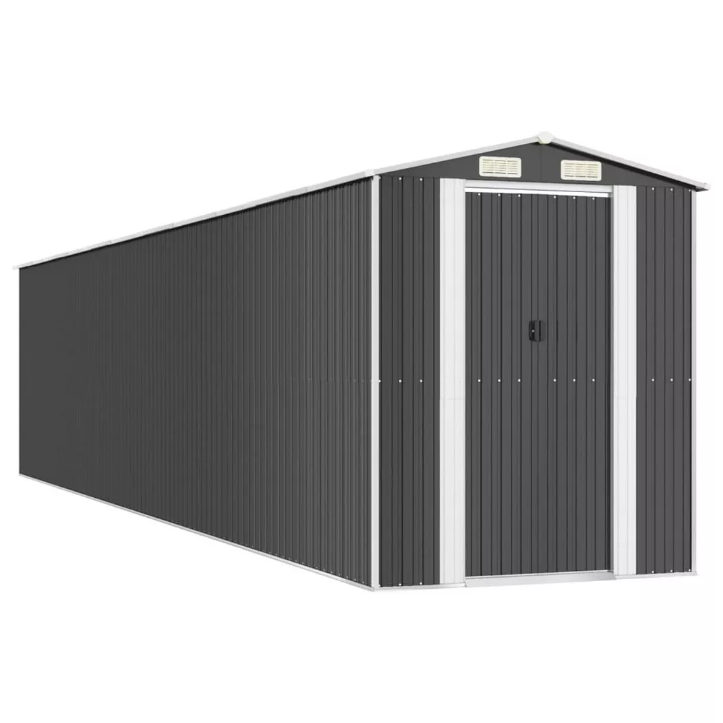 VidaXL - Geräteschuppen stahl, One Size, Grau