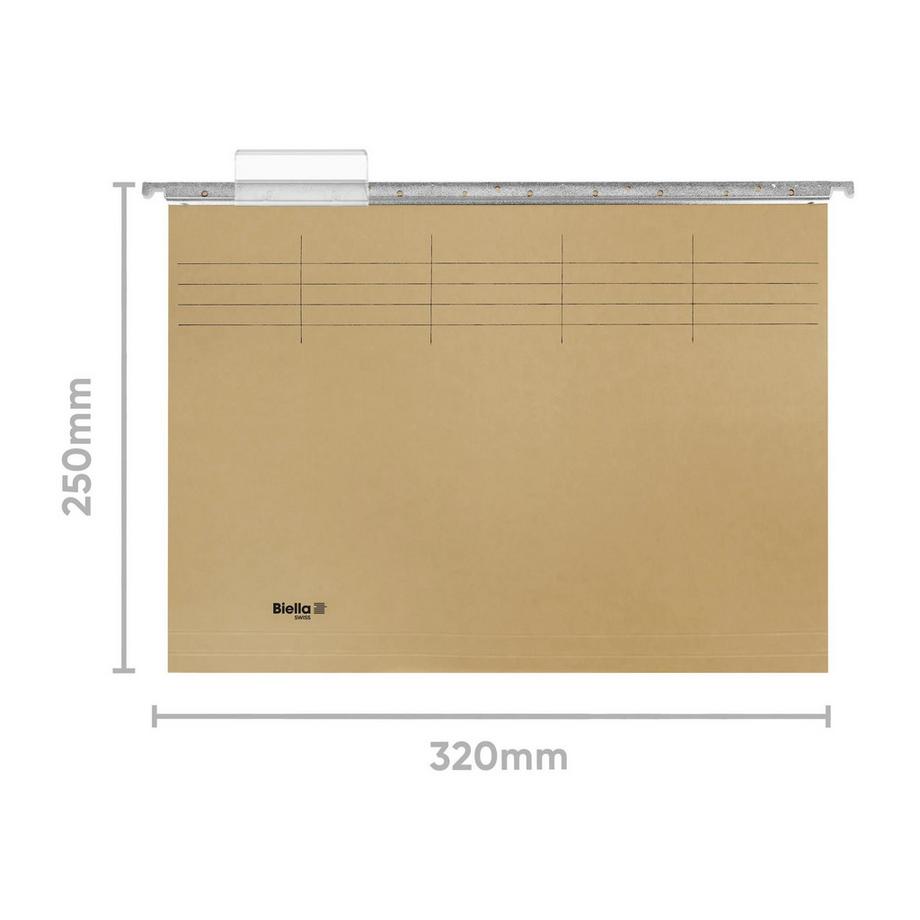 Biella Hängemappen Original, A4, 24 cm, Set zu 10 Stück, inklusive Zubehör  