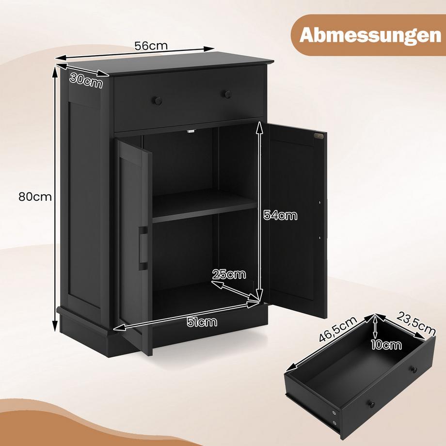 Northix Mobiletto da bagno con cassetto  