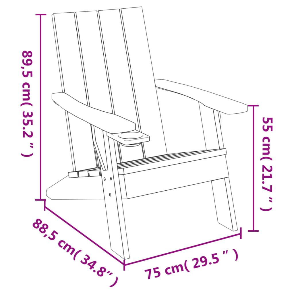 VidaXL Chaise adirondack de jardin polypropylène  