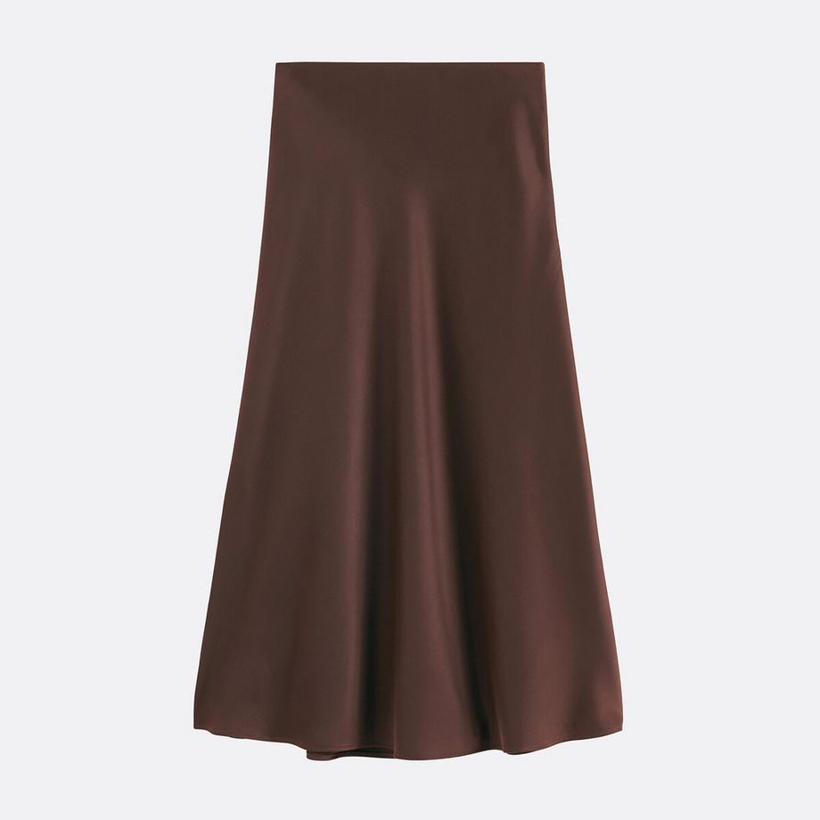 La Redoute Collections Jupe évasée longue en satin mat  