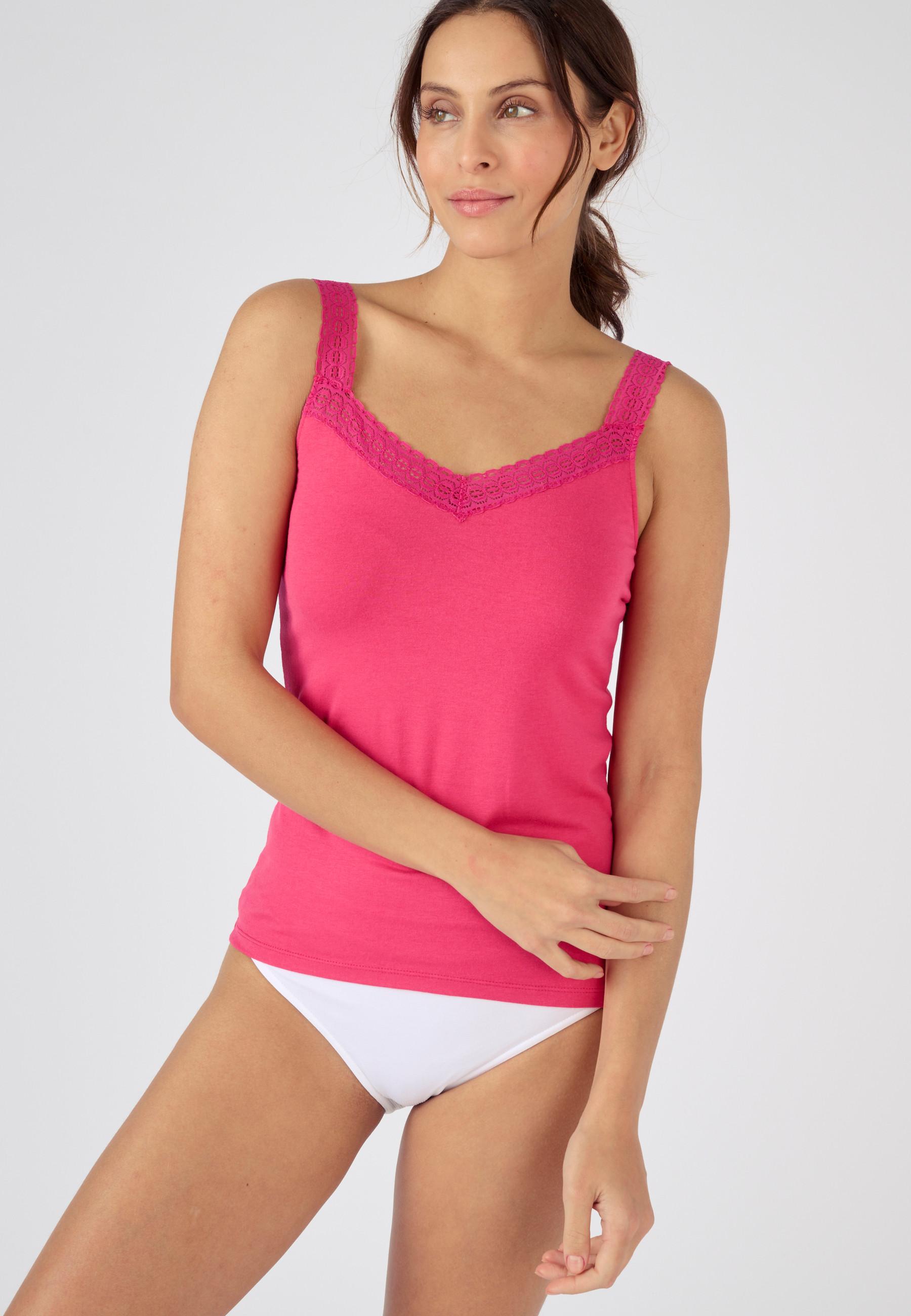 Image of Achselshirt Mit Spitze, Thermolactyl-jersey Sensitive, Wärmegrad Soft 2. Damen Rosa 42/44