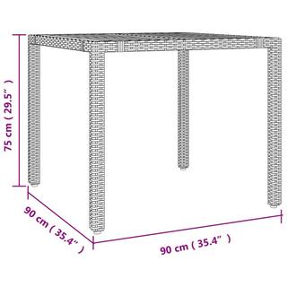 VidaXL set da pranzo da giardino Polirattan  