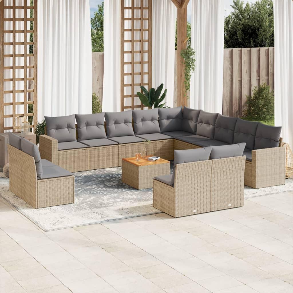 VidaXL set divano da giardino Polirattan  