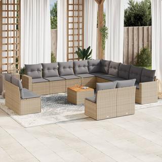 VidaXL set divano da giardino Polirattan  