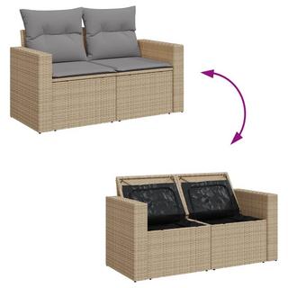 VidaXL set divano da giardino Polirattan  