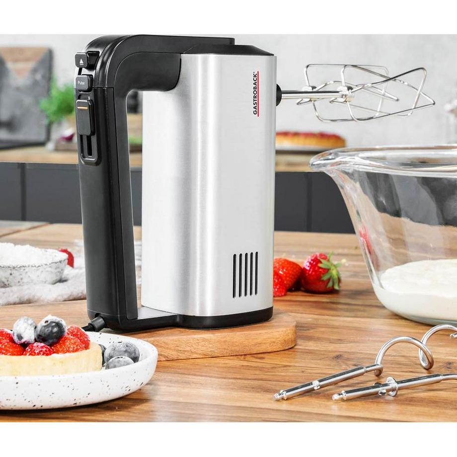 Gastroback Handmixer Design Handmixer Pro Silber Schwarz  