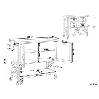 Beliani Servierwagen aus MDF-Platte Modern MELE  