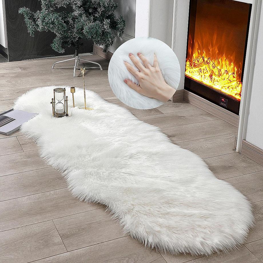 Alopini Tapis Moelleux en Fourrure, Tapis en Peau de mouton  