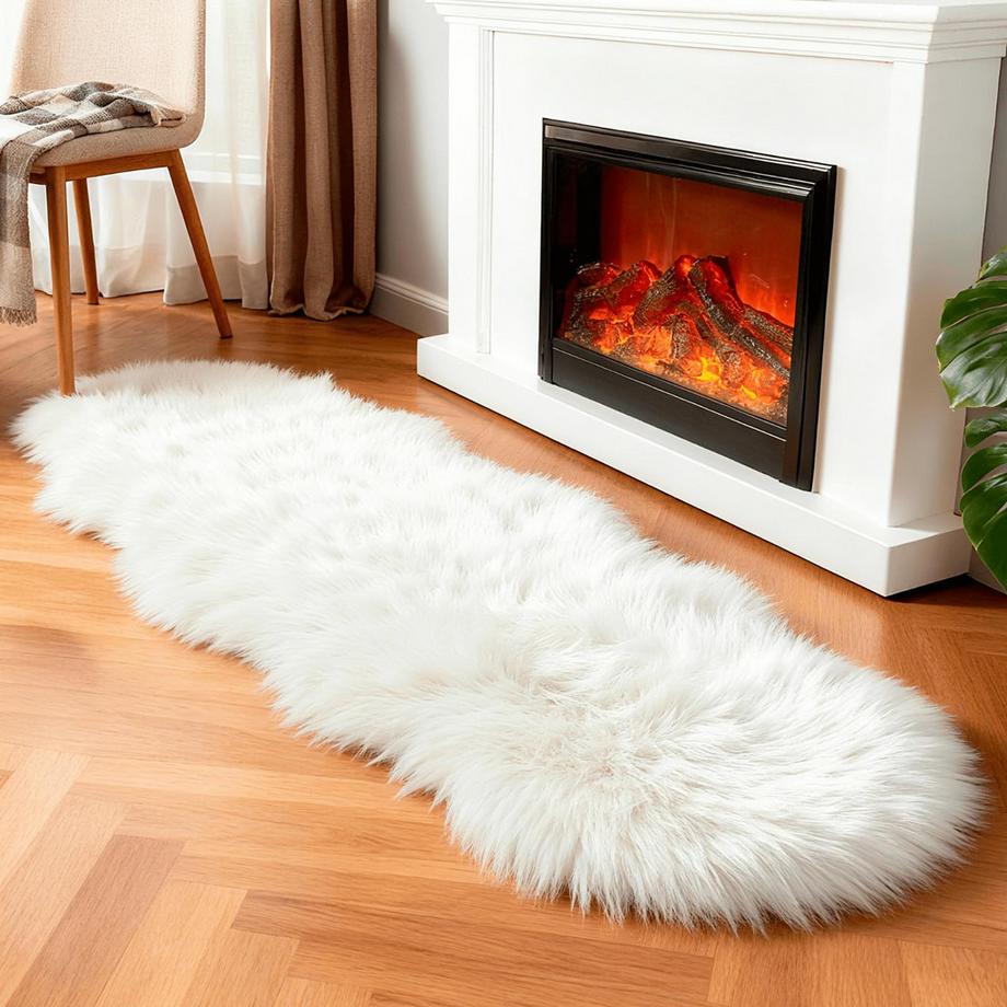 Tapis Moelleux en Fourrure, Tapis en Peau de mouton
