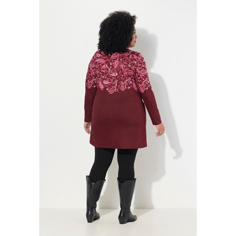 Ulla Popken T-shirt long A-line encolure carrée manches longues  