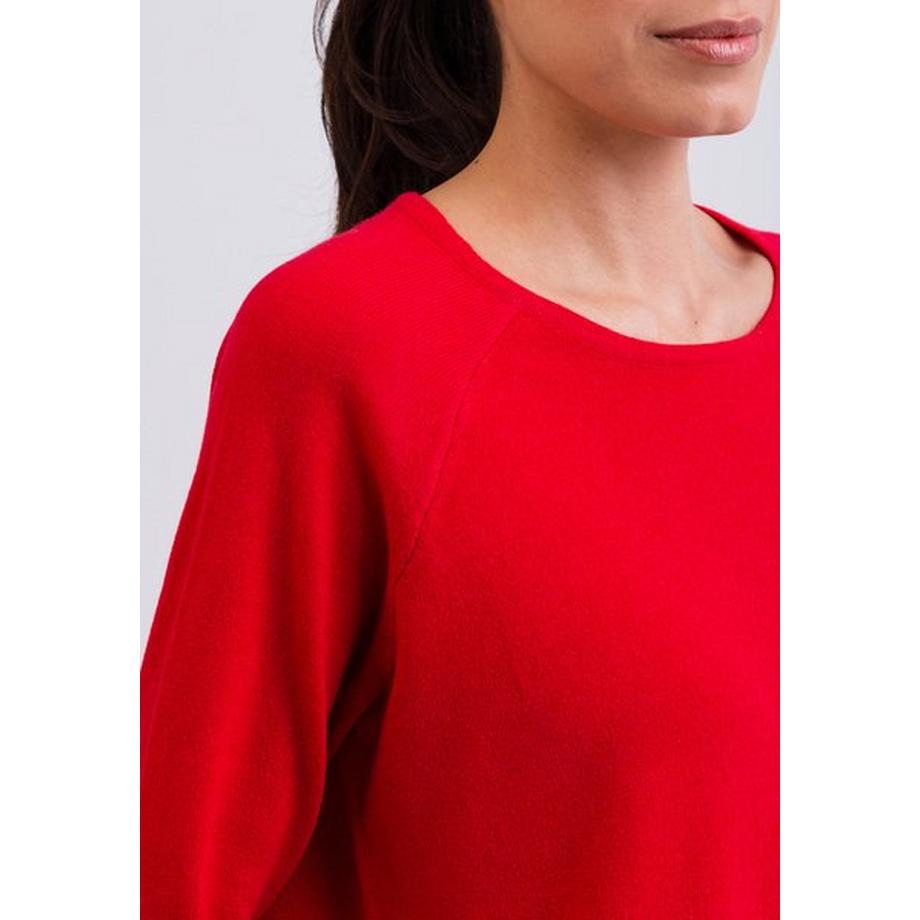 CASH-MERE.CH Kaschmir Rundhals Pullover mit Seitenschlitzen  