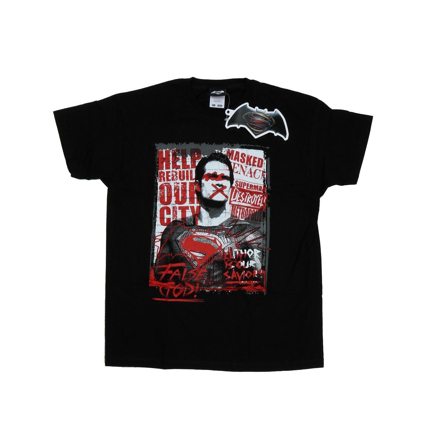Image of Batman V Superman False God Tshirt Jungen Schwarz 128
