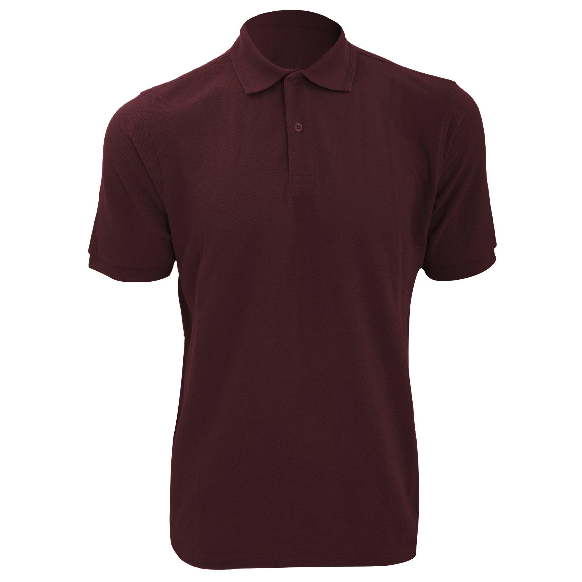Image of Ripp Poloshirt, Kurzarm Herren Weinrot 3XL